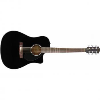 Fender CD-60SCE Dreadnought Single-Cutaway Acoustic Electric Guitar, Black