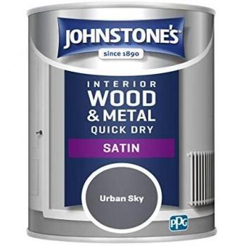 Johnstones Urban Sky Quick Dry Satin Paint for Wood & Metal, 750 ml