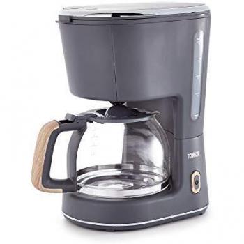 Scandi Tower Coffee Maker T13006G, 1.25 L Capacity, 900 W Power, Grey