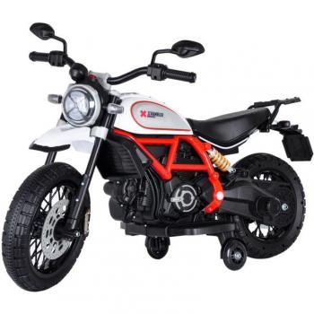 Moto Elettrica Bianca Ducati Scrambler 12V