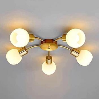 Brass and Glass Elaina Ceiling Light
