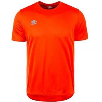 Umbro Silo Short Sleeve Men’s Training Top – Red Tomato & Ocean Blue