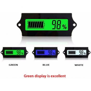 Monitor LED de voltaje de batería 12/24/36/48/60/72V