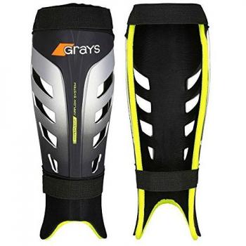 Grays G800 Unisex Shinguard, Black and Fluo Yellow, Extra Large