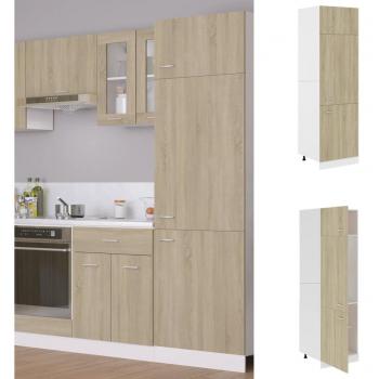 Sonoma Oak Refrigerator Storage Cabinet 60x57x207 cm