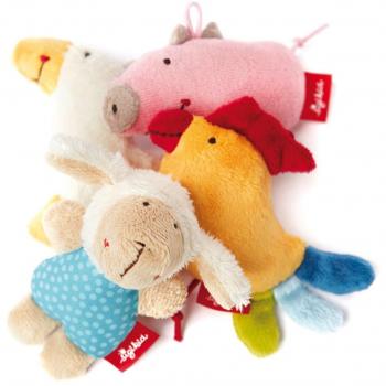 Schwein Hahn Schaf Gans Bunt Sigikid Mädchen und Jungen Anhänger-Set 41902