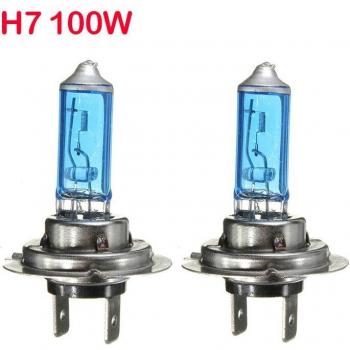 H7 55W 100W 12V 6000K White Halogen Car Headlight Bulbs