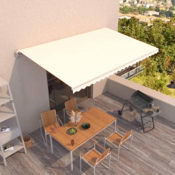 VidaXL Auvent Manuel Rétractable 500x300 cm Crème