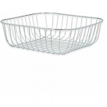 Portafrutta Metallo Argentato 30 x 9 x 30 cm (6 Unità)