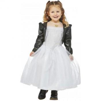 Chucky Bride Toddler Costume, Black/White, Ages 3‑4