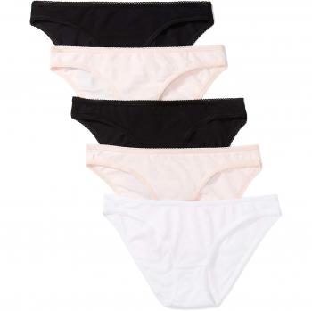 Iris & Lilly Women's Cotton Bikini Underwear, 5-Pack
