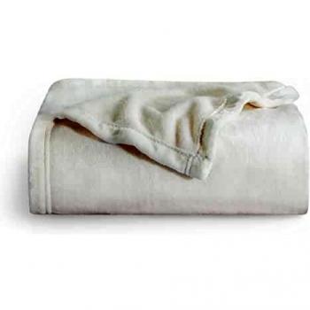 Double‑Size Ivory Bedsure Fleece Sofa Throw – 150x200 cm