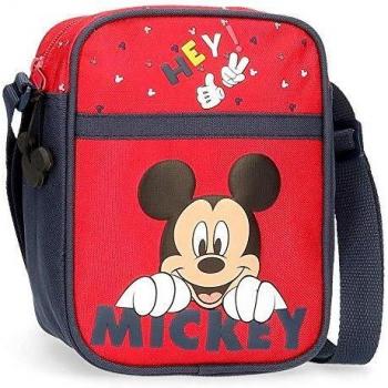 Borsello tracolla Happy Mickey Disney rosso e blu 15x19x10 cm