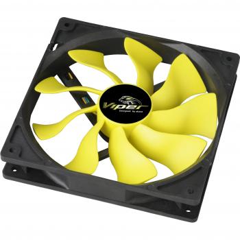 FAN Akasa Viper 14 cm en Color Negro-Amarillo