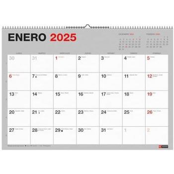 Calendario Anual Miquelrius 2025 Pared XL 590x420 mm con Espacio para Anotar