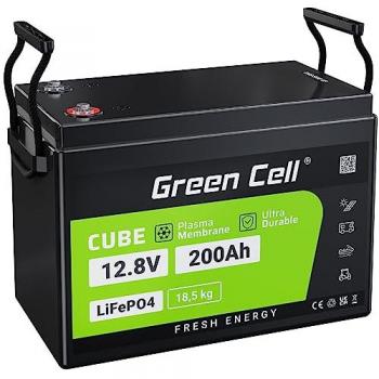 Batterie lithium‑fer‑phosphate Green Cell CAV04S 200 Ah 12,8 V 2560 Wh – Mobilité durable