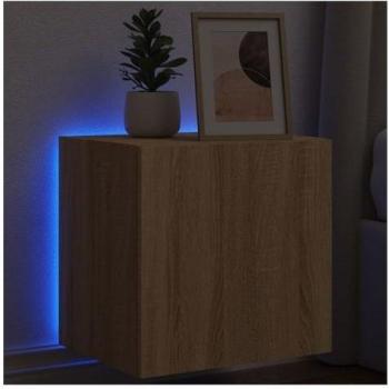 Braun TV-Wandschrank mit LED