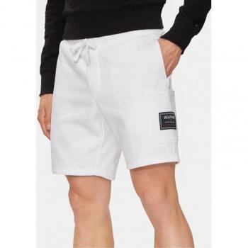 Pantaloni Corti Tommy Hilfiger Flag Logo Bianco Regular Fit L