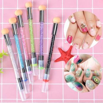 Nail Art Sponge Brush with Rhinestone and Sequin Picker