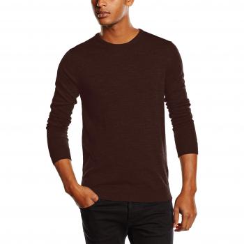 SELECTED HOMME Men's Shdtower Merino Crew Neck Jumper, Red