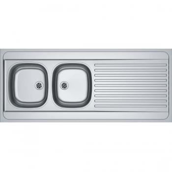 Evier inox SPX – 2 cuves avec égouttoir 1400×600 mm – MAN 721‑1400 – FRANKE – 901420