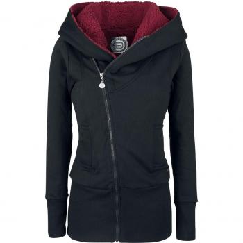 Damen Kapuzenjacke Closer in schwarz von RED by EMP