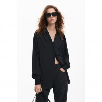 Camisa Desigual de Manga Larga para Mujer con Bolsillo