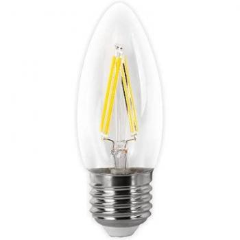 Lámpara LED Filamento Vela E14 4W Opal Fría