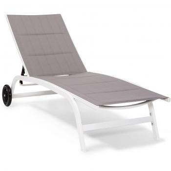 Blumfeldt Limala Gartenliege mit Rollen, ideal für Balkon und Terrasse