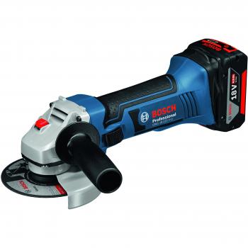 Bosch 18V Pro Angle Grinder GWS 18-125 V-LI – 2×5.0Ah Li‑Ion Packs + Charger & L‑Boxx
