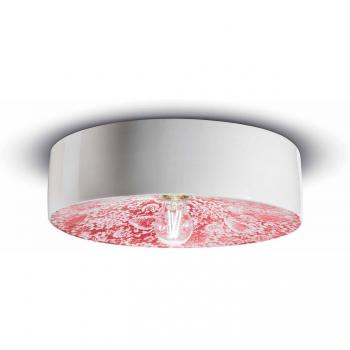 Floral Design Ceiling Light Ø 40 cm Red/White