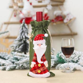 Bolsa Decorativa para Botella de Vino de Navidad