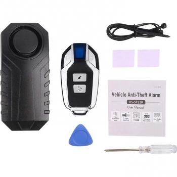 Waterdicht fietsalarm met 113dB en trillingssensor