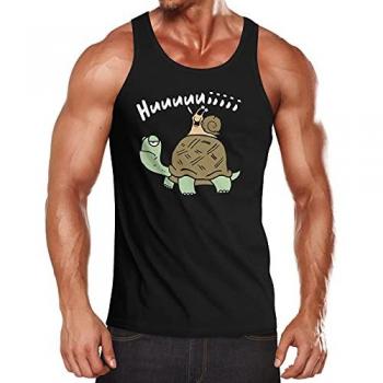 MoonWorks Herren Tanktop Schildkröte & Schnecke