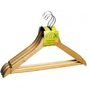 Perchas de Madera Curva 450 mm. (Juego de 3)
