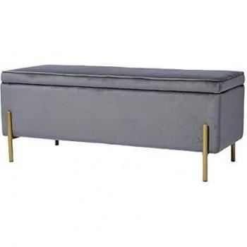 Banc Coffre Design Gris – Chaise Manger