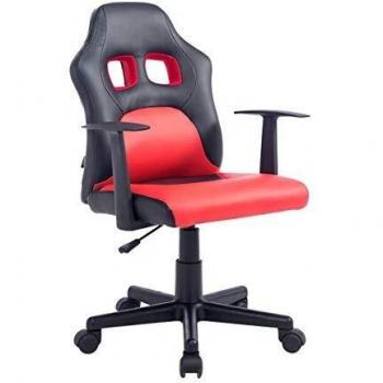 Sedia per scrivania bambini nero/rosso