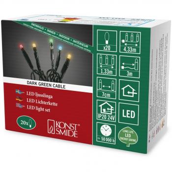 Konstsmide 6351-520 Micro LED Lichterkette für Innen