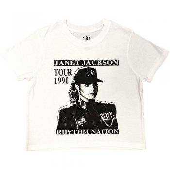 Janet Jackson Croptop Blanc M – Rhythm Nation