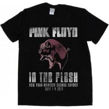 Pink Floyd Männer‑Tee XXL Schwarz, In The Flesh Edition