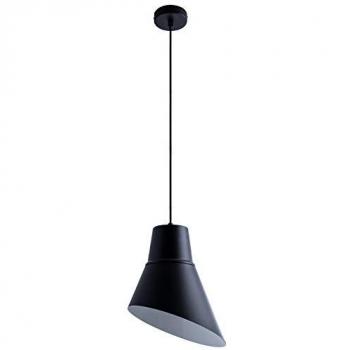 Plafone da Pranzo in Stile Industriale – Lampada con Cavo Regolabile, Bianco Nero