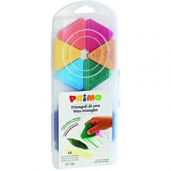 Primo 12 triangles crayons de cire Multicolore 24,5 x 10 x 2,5 cm