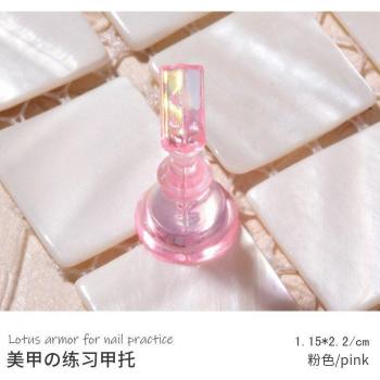 Juego de manicura con soporte de armadura y color transparente