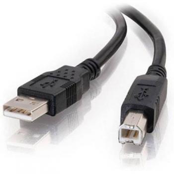 Long-Length Black USB 2.0 A/B Cable (6.6 ft)