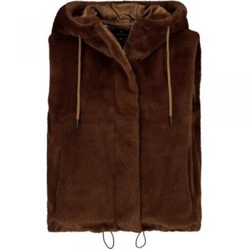 Monari Gilet en Fourrure Brun 40