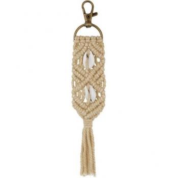 Chic Llavero Boho con Borlas