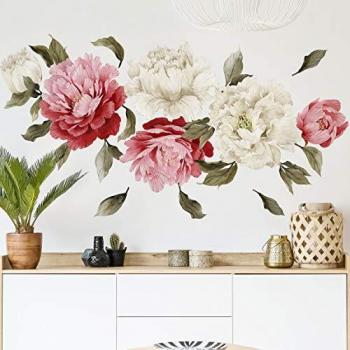 Stickers murali fiori peonia