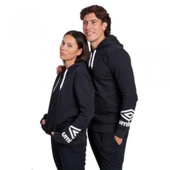 Herren Kapuzenpullover Fw Terrace Reißverschluss Schwarz Umbro 66063U