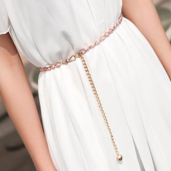 Cinturón de Moda de Perlas Imitación y Cadena para Mujer