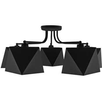 Adamant Multi Arm Semi Flush Ceiling Light Black 75cm